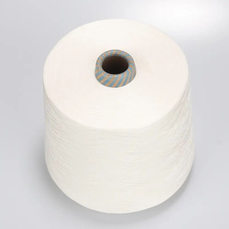 32S 80% polyester 20% bambu kompakt siro spinning blandat garn för handduk