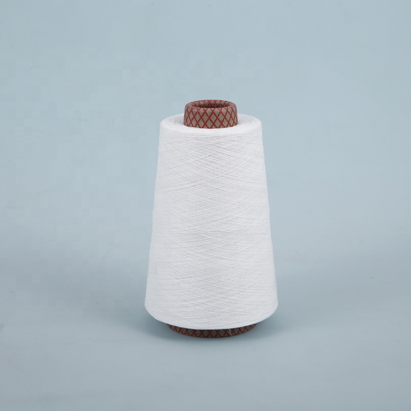 100% polyester ringspunnet polystickat bomullsgarn för stickmaskin 21S