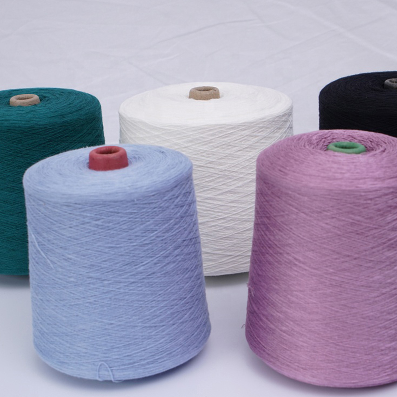 28NM/2 50 Återvinn polyester 50 akrylblandat garn Ringspunnet fabriksgrossist